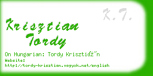 krisztian tordy business card